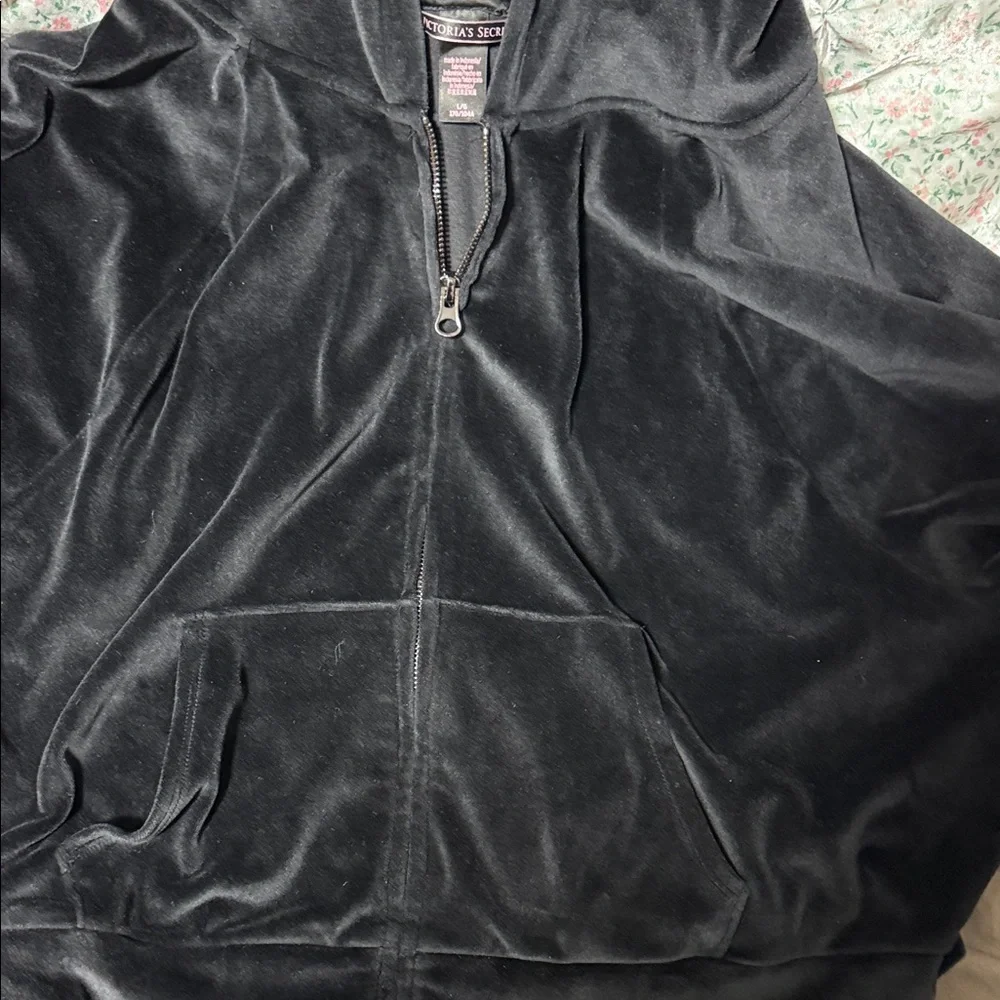 Victoria's Secret Black Velour‎ Set